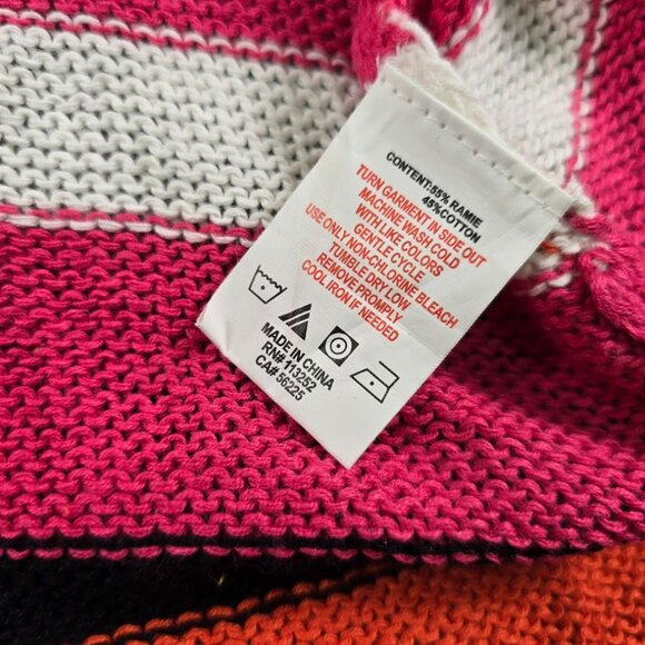 Apple Bottoms Dress Womens Small Knit Rainbow Stripe Maxi Tank Y2K V Neck - Picture 4 of 14